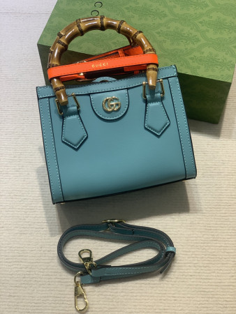 G*u*i DIANA MINI TOTE BAG Blue 20W x 16H x 10D CM