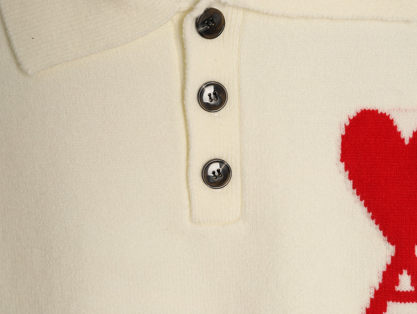 Ami Paris 26ss Knitting Long-sleeved Polo Sweaters