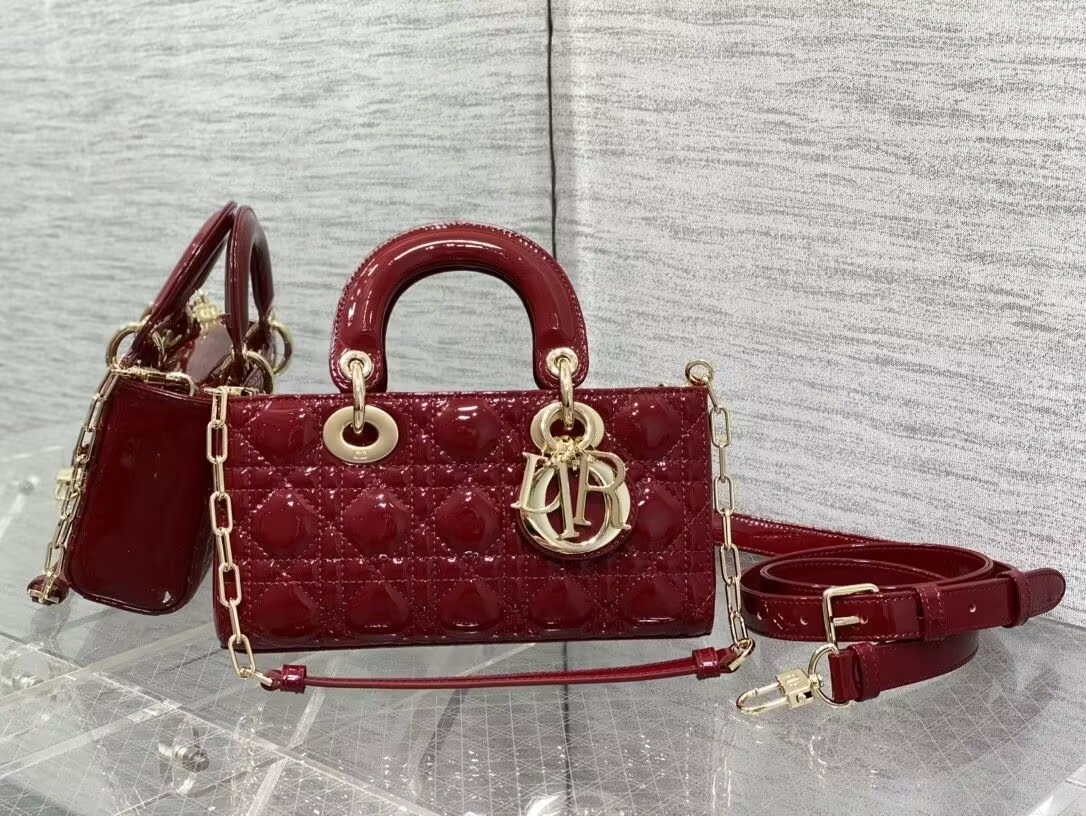 D*0r SMALL LADY D-JOY BAG RED 22x6x12cm