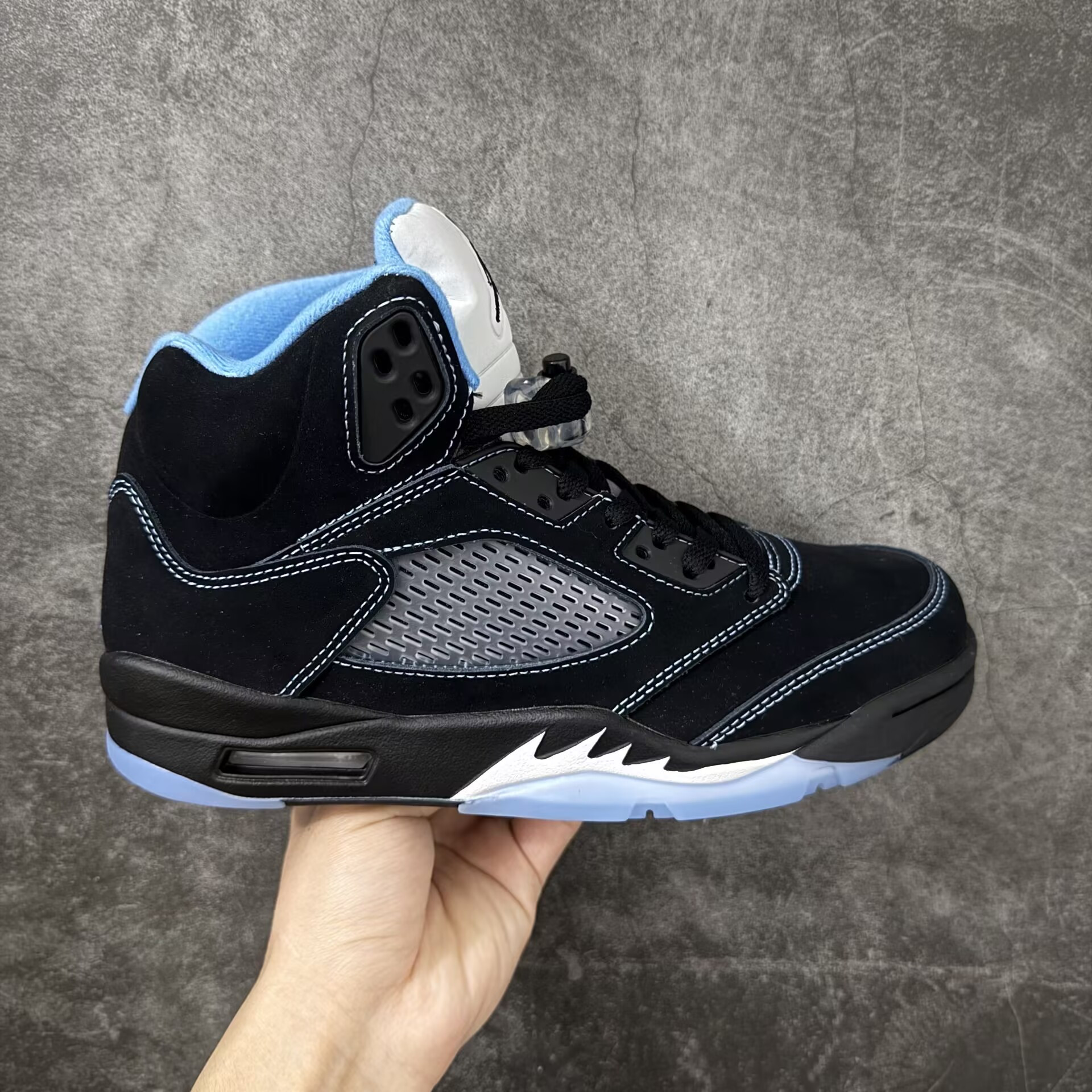 UA Jordan 5 Retro Black University Blue