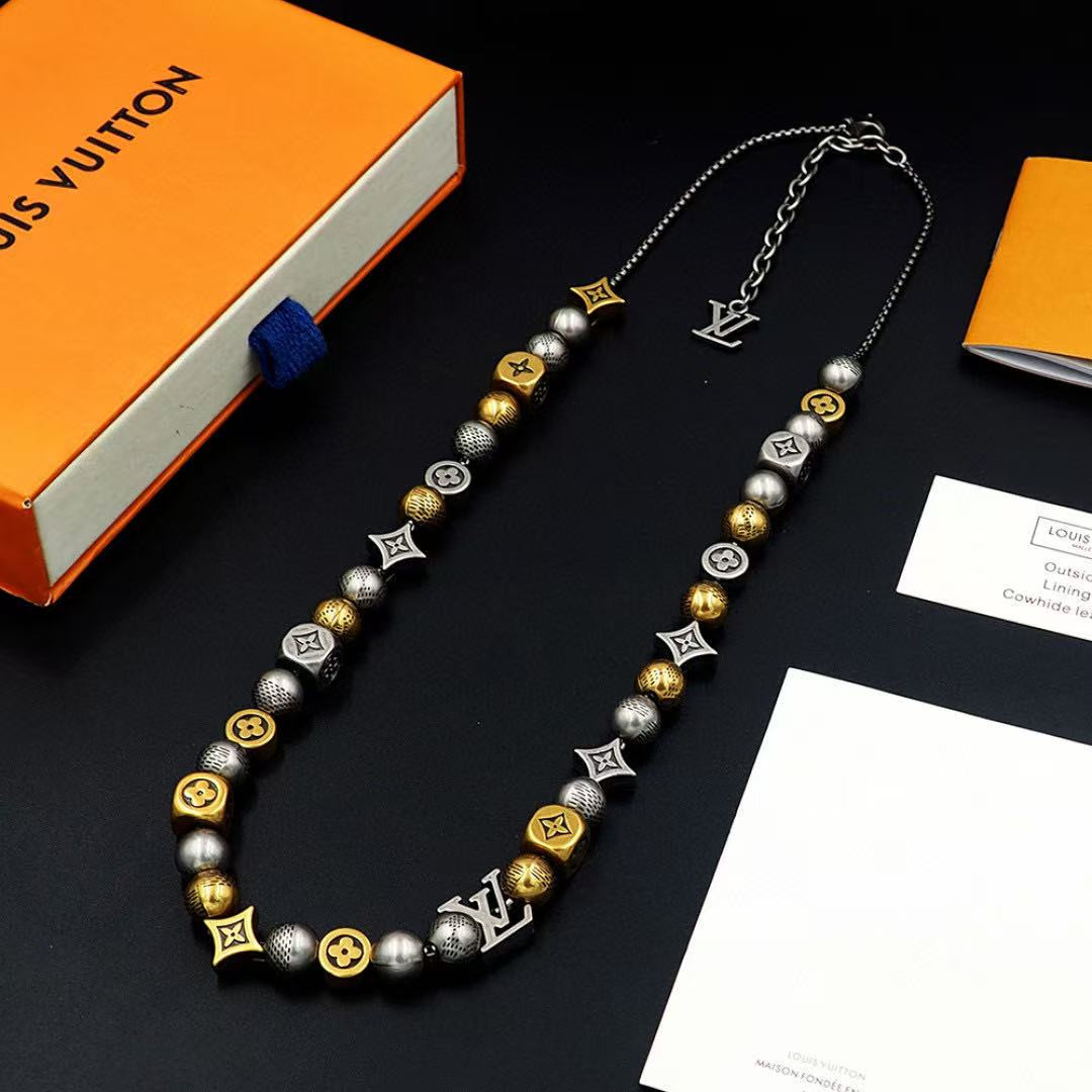 l0*is V*t0n damier party necklace