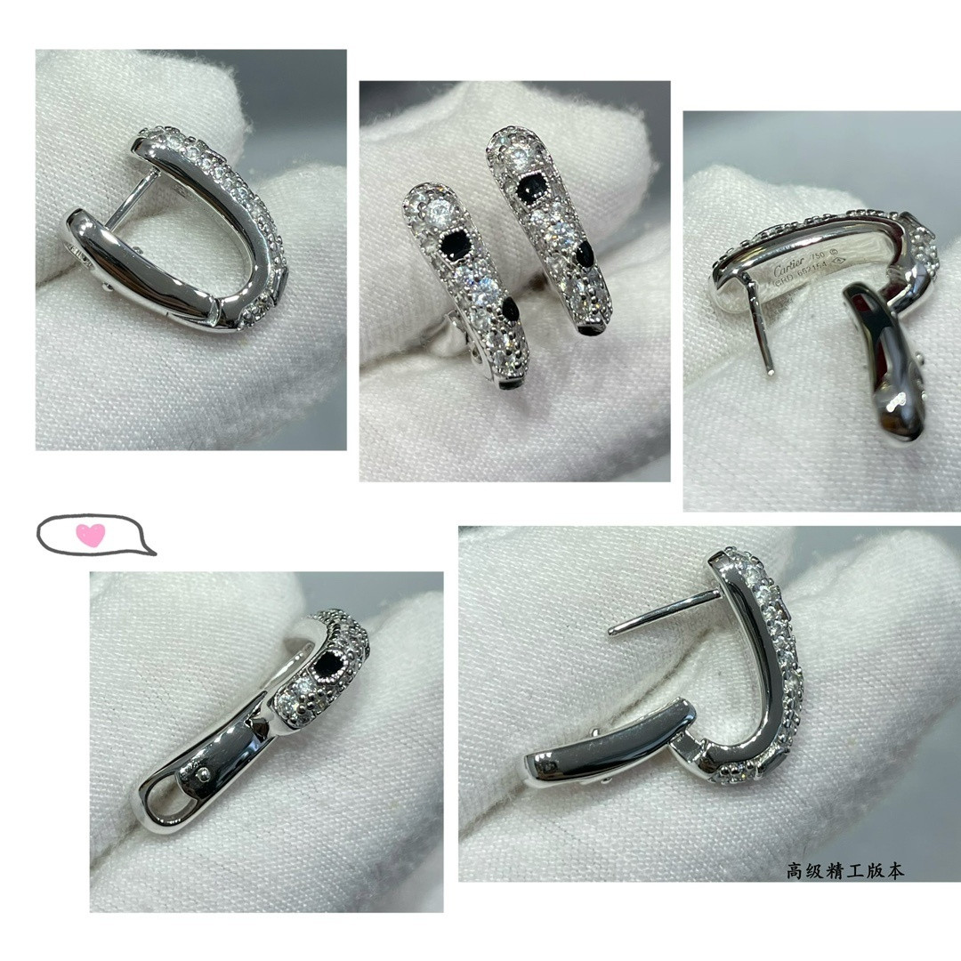 Ca*t*er u-shaped spot earrings