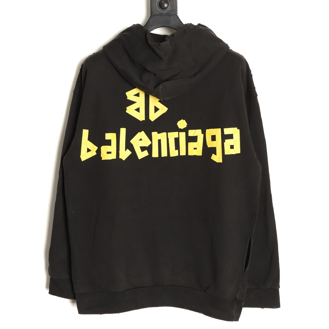 Ba*len*cia*ga blcg 26ss hoodies black