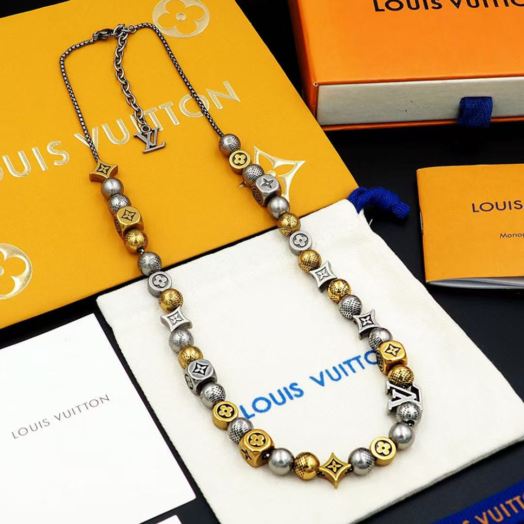 l0*is V*t0n damier party necklace