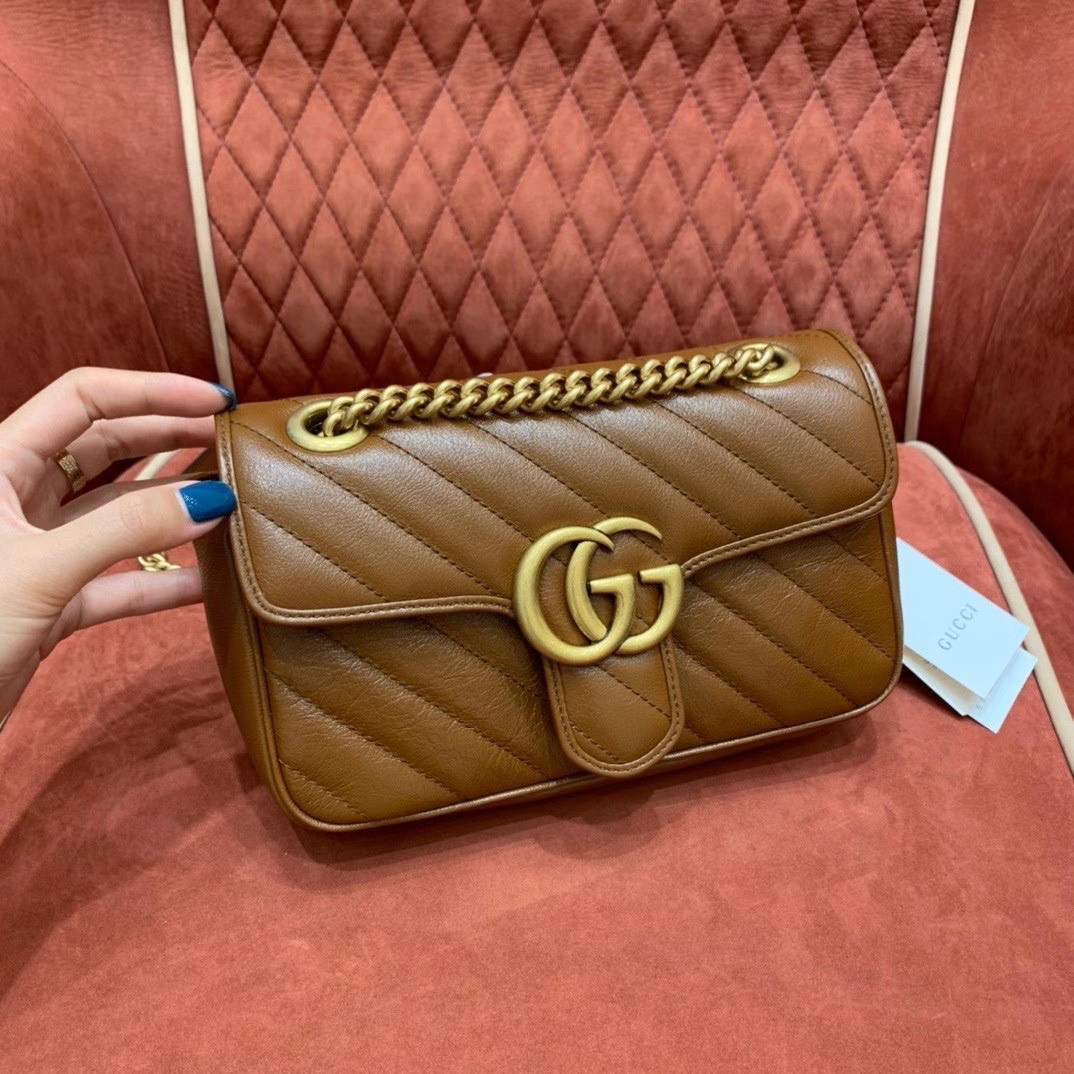 G*u*i GG Marmont mini matelasse shoulder bag 22cm