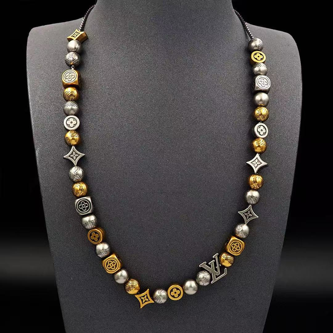 l0*is V*t0n damier party necklace