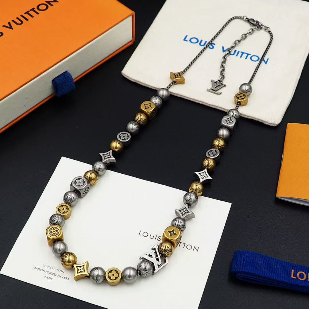 l0*is V*t0n damier party necklace