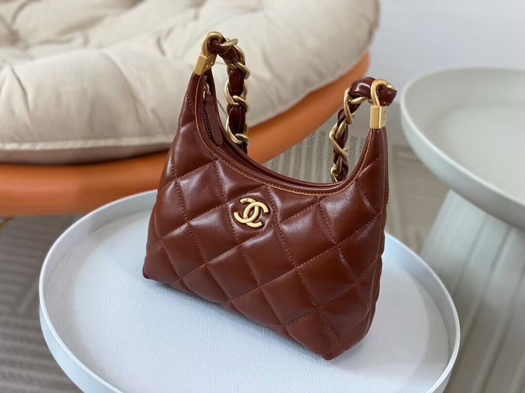 Ch*el 24a Hobo Bag 19×22×8.5cm