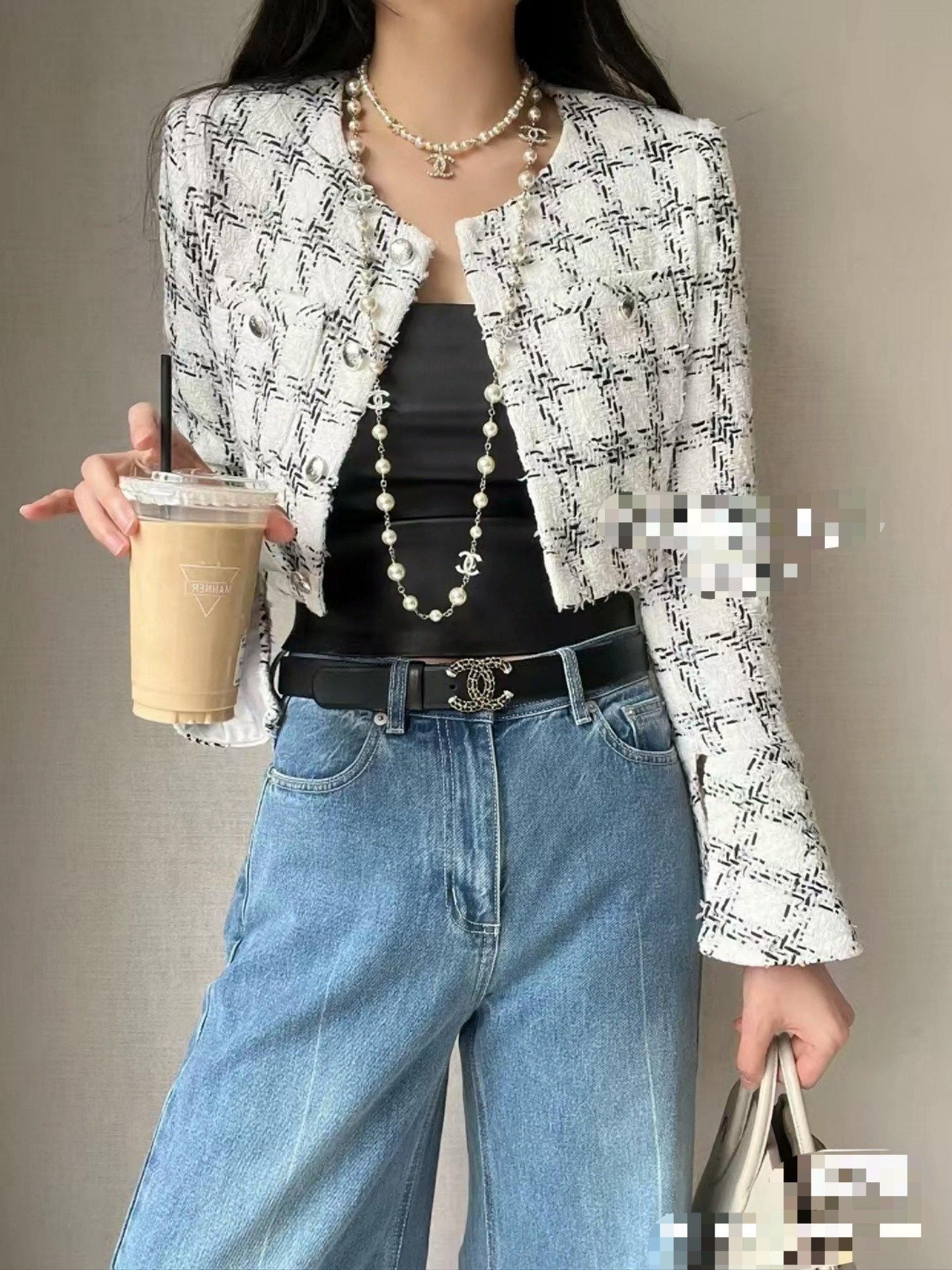 Ch*el necklace(chain length 102cm)