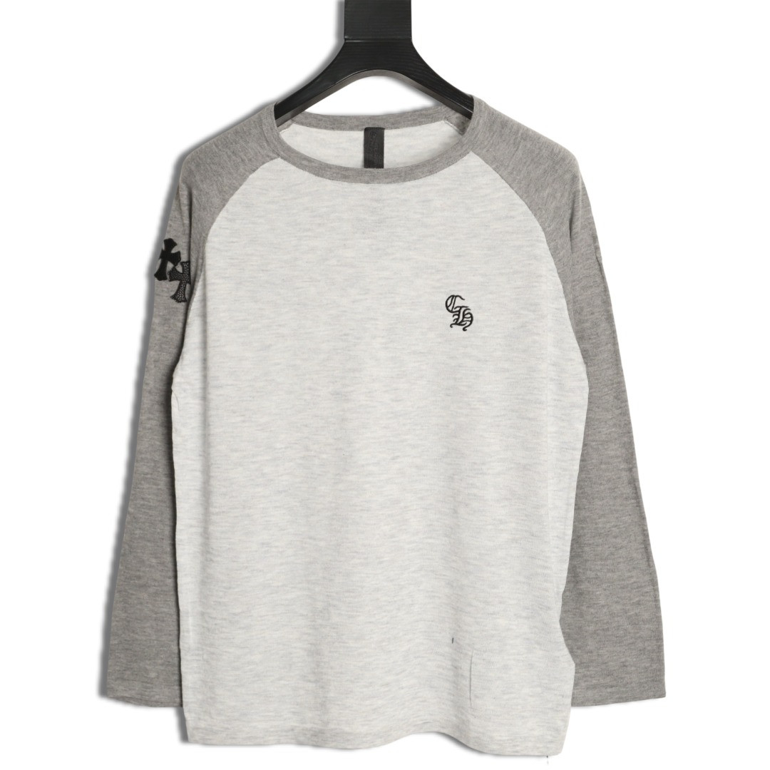 Ch**me He**ts ch knitting long-sleeved t-shirt