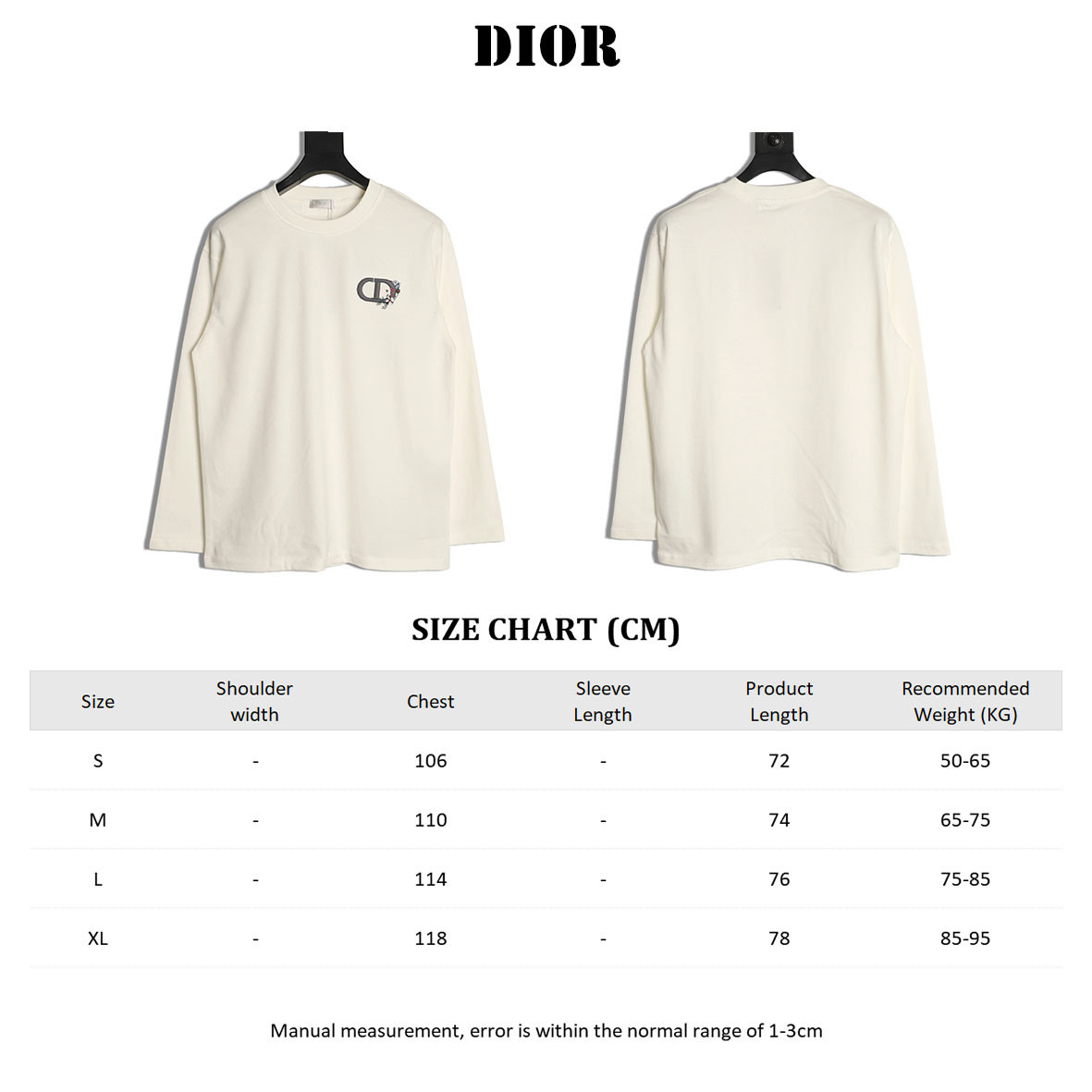 D*or 26ss long-sleeved t-shirt