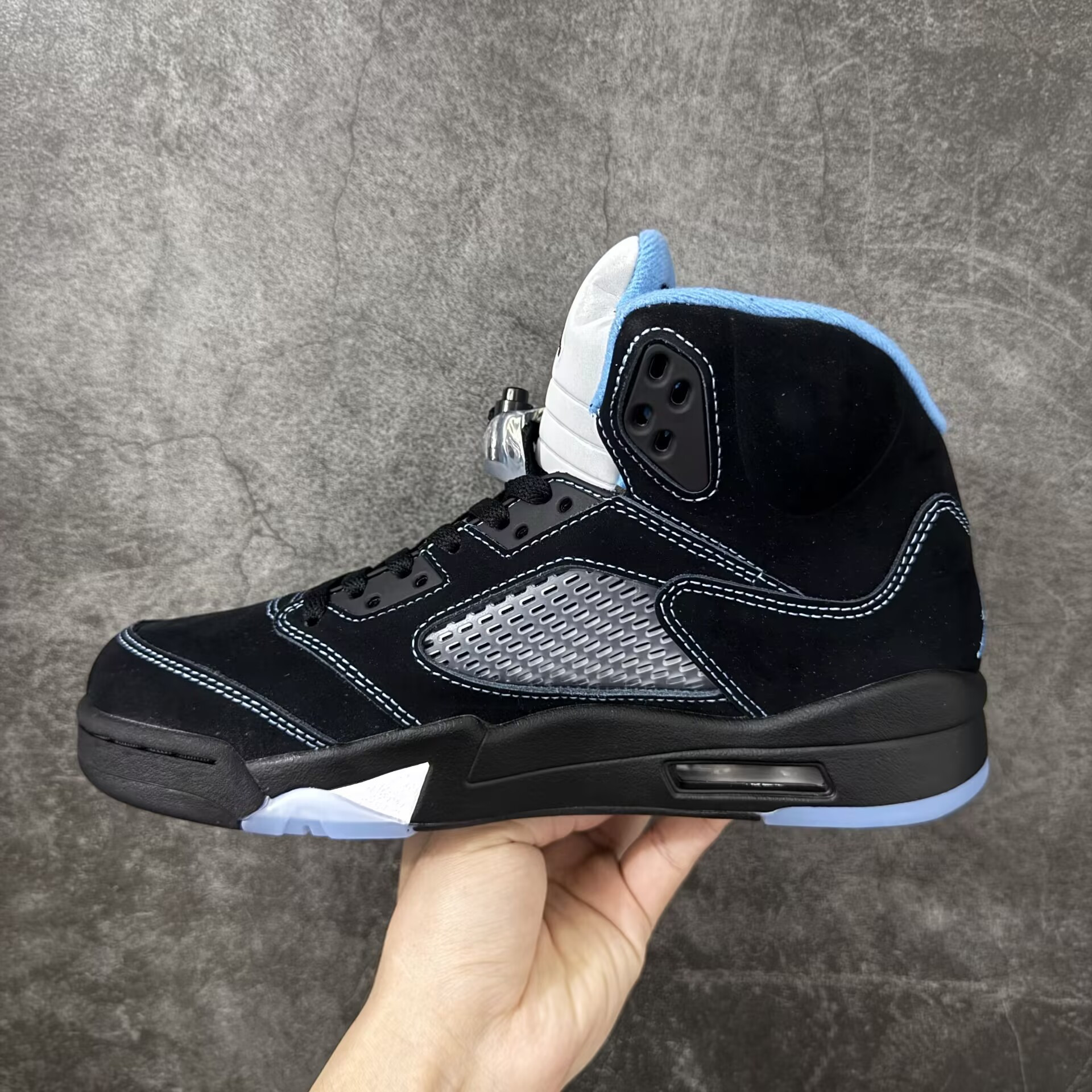 UA Jordan 5 Retro Black University Blue