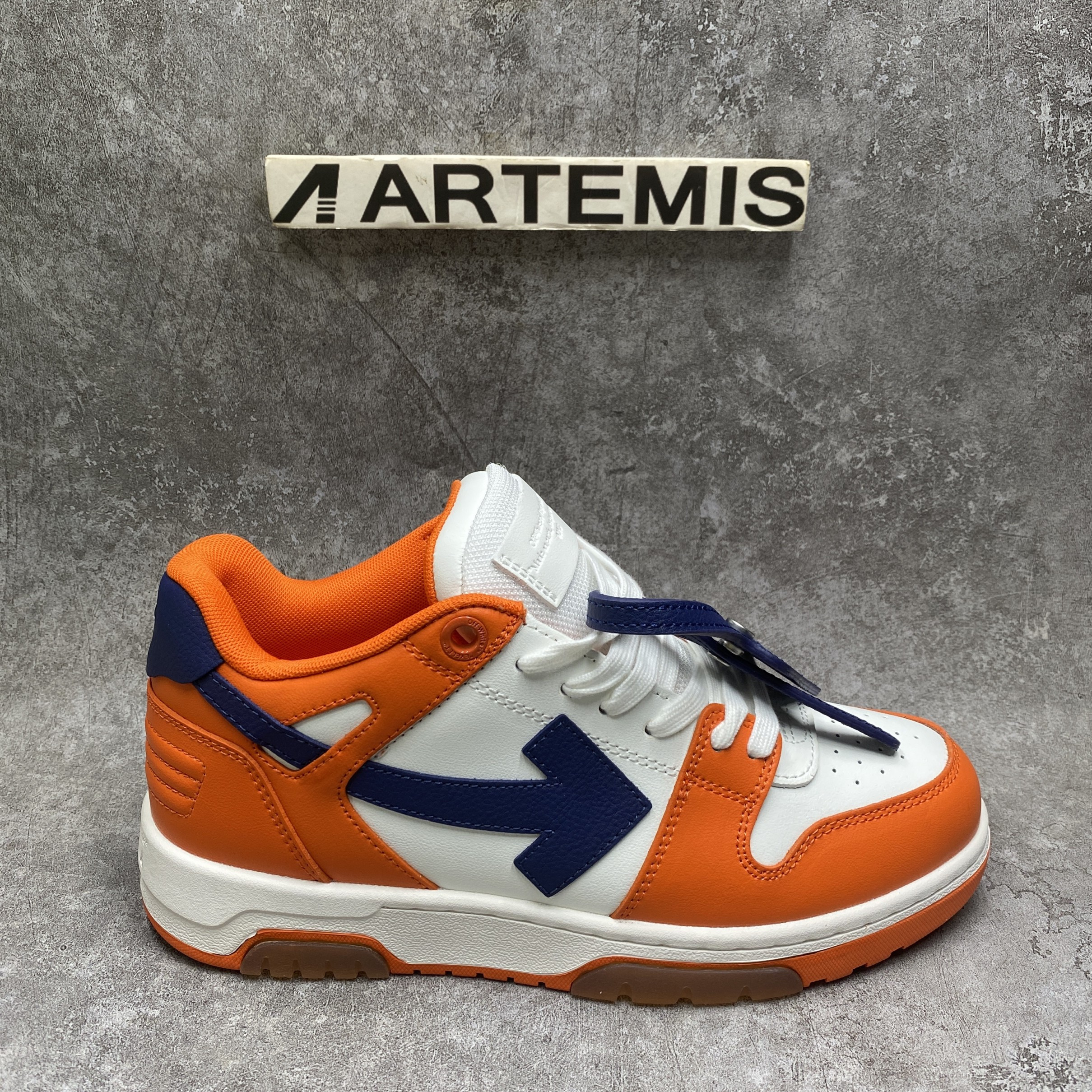 OFF-WHITE Out Of Office OOO Low Tops White Orange Blue