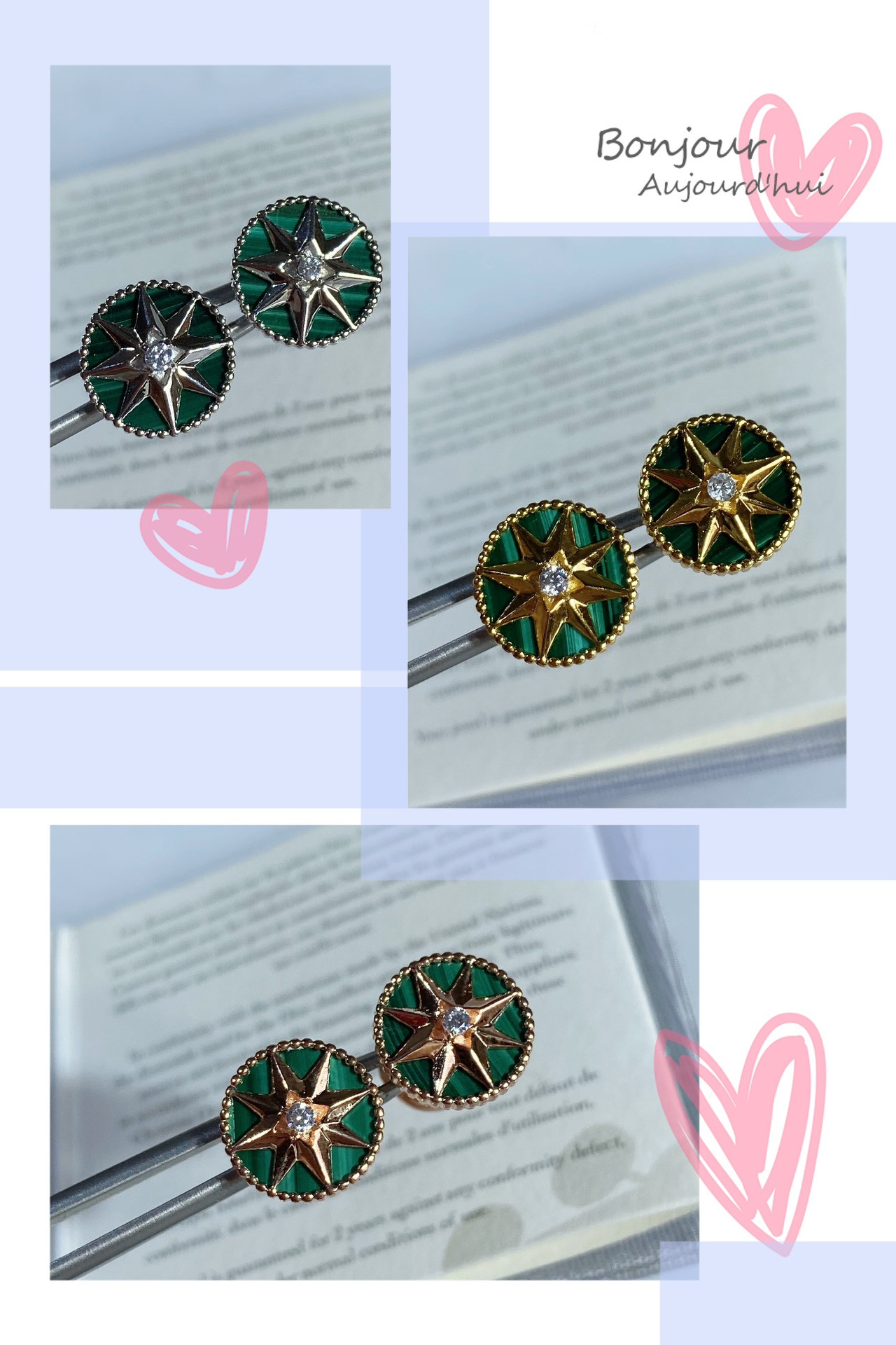 D*or compass stud earrings