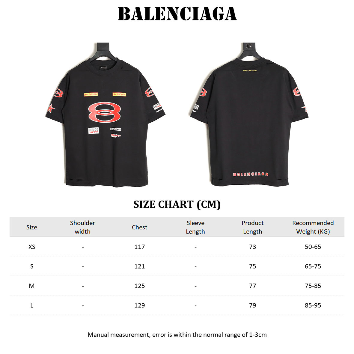 Ba*len*cia*ga short-sleeved t-shirt