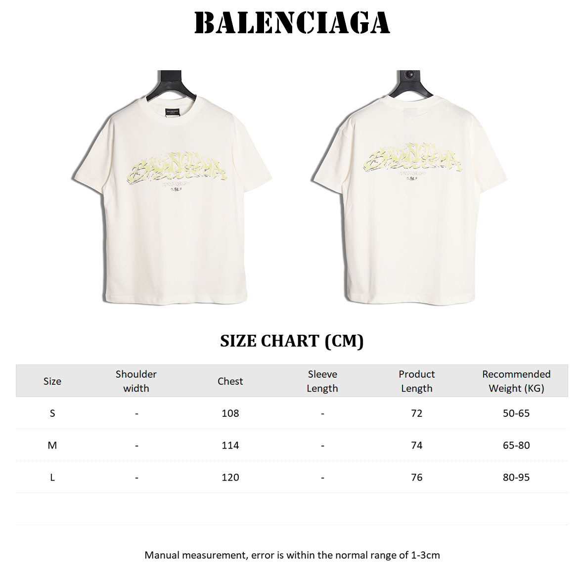 Ba*len*cia*ga 25ss short-sleeved t-shirt