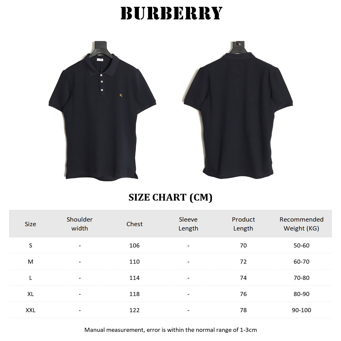 B**rry short-sleeved polo shirt dark blue