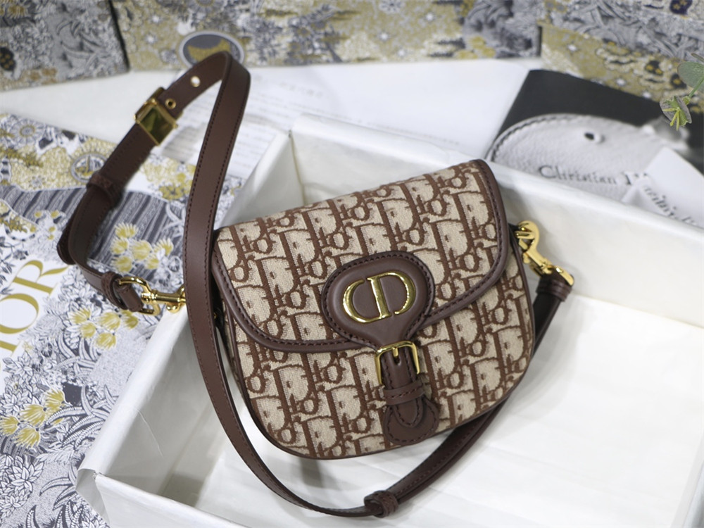 MEDIUM D*0r BOBBY BAG brown D*0r Oblique Jacquard