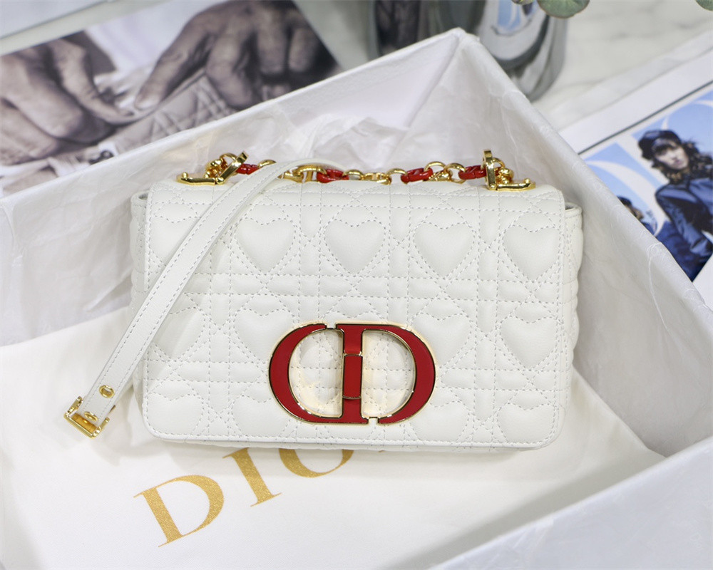 SMALL D*0r CARO BAG amour Ivory 20 x 12 x 7 cm