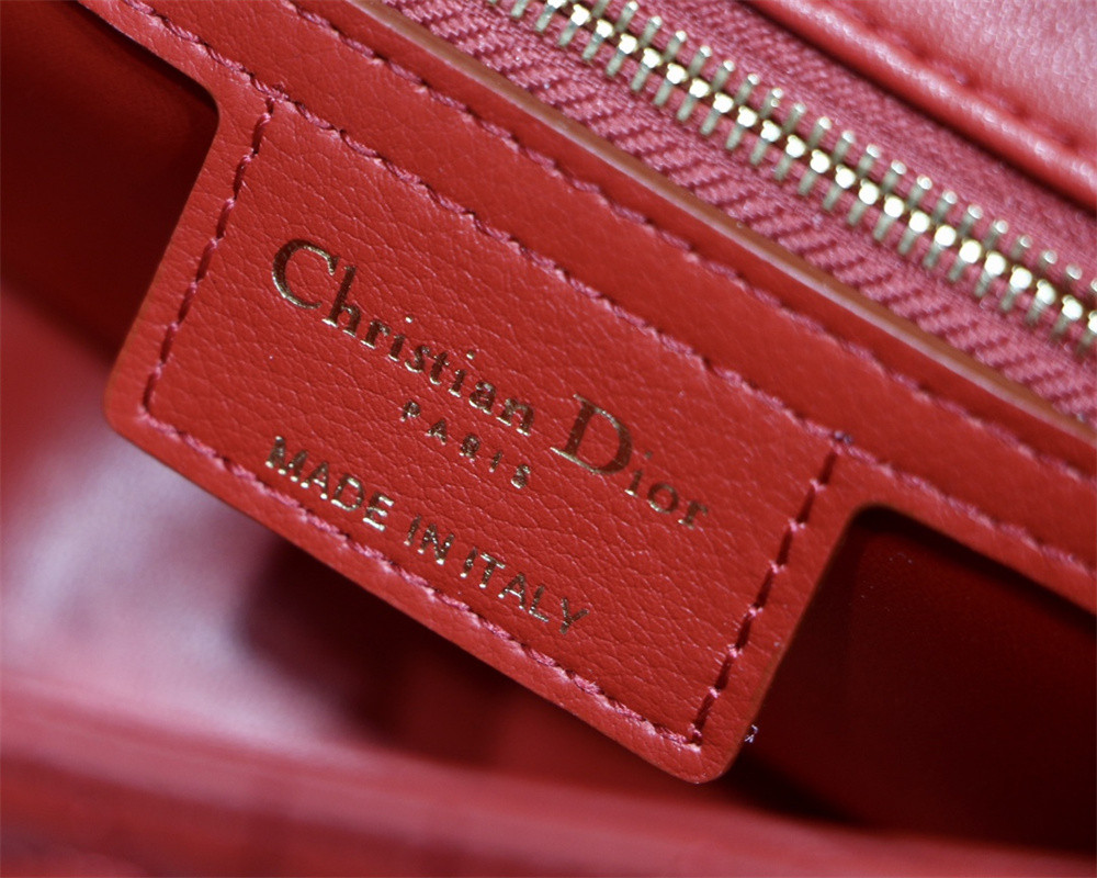 SMALL D*0r CARO BAG amour red 20 x 12 x 7 cm