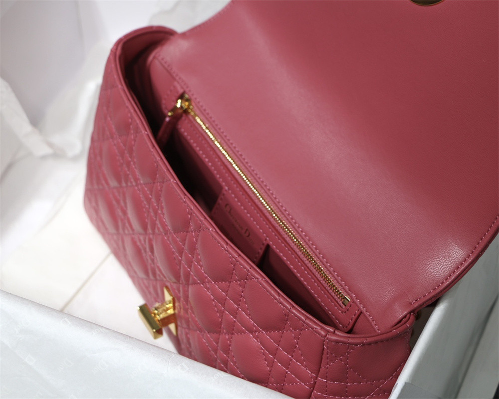 MEDIUM D*0r CARO BAG S*pple Cannage Calfskin 25.5 x 15.5 x 8 cm