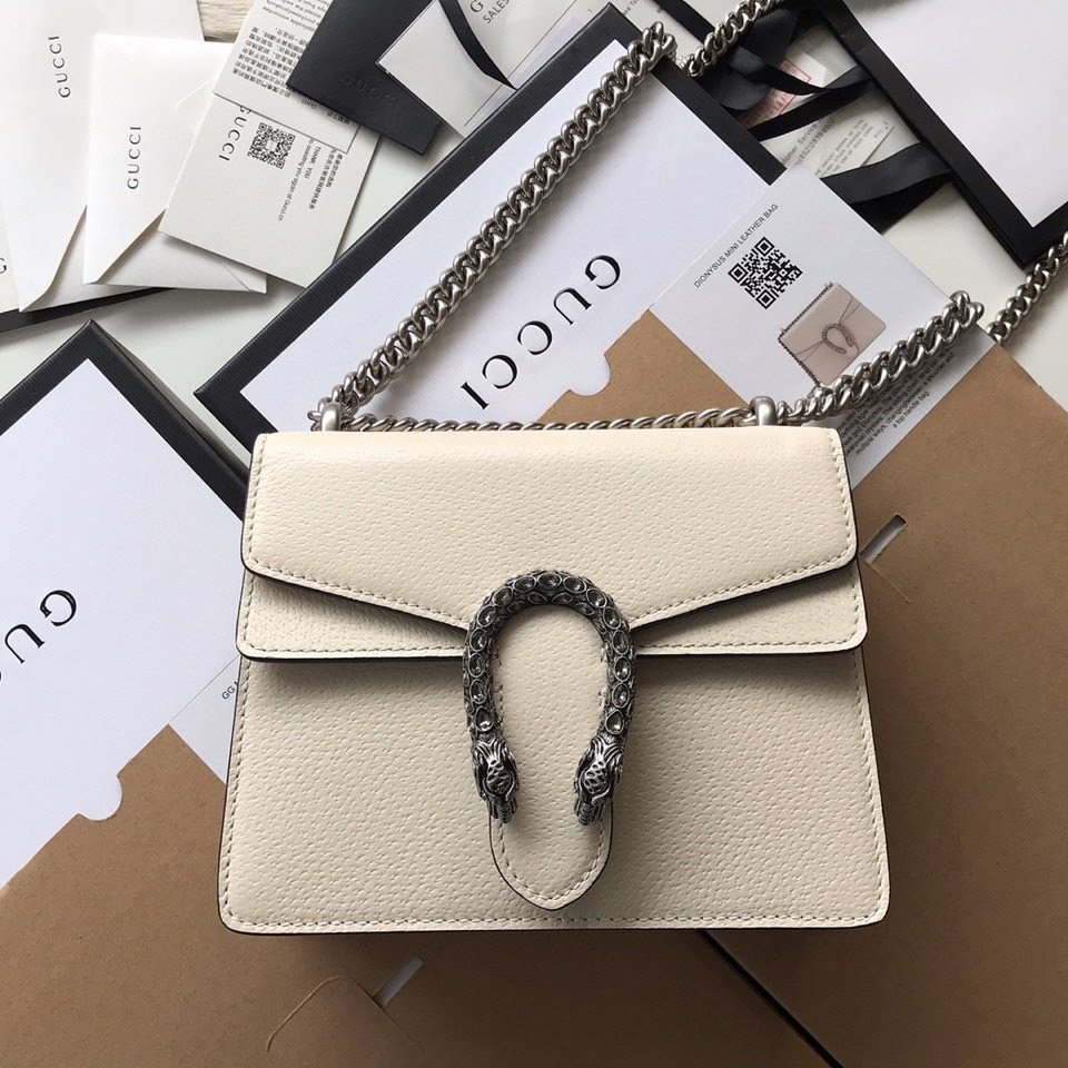 G*u*i DIONYSUS LEATHER MINI BAG 7.5"Wx6"Hx2"D
