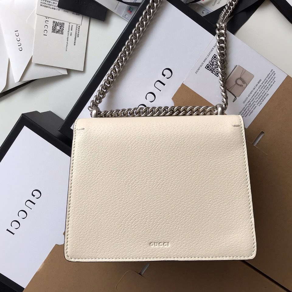 G*u*i DIONYSUS LEATHER MINI BAG 7.5"Wx6"Hx2"D