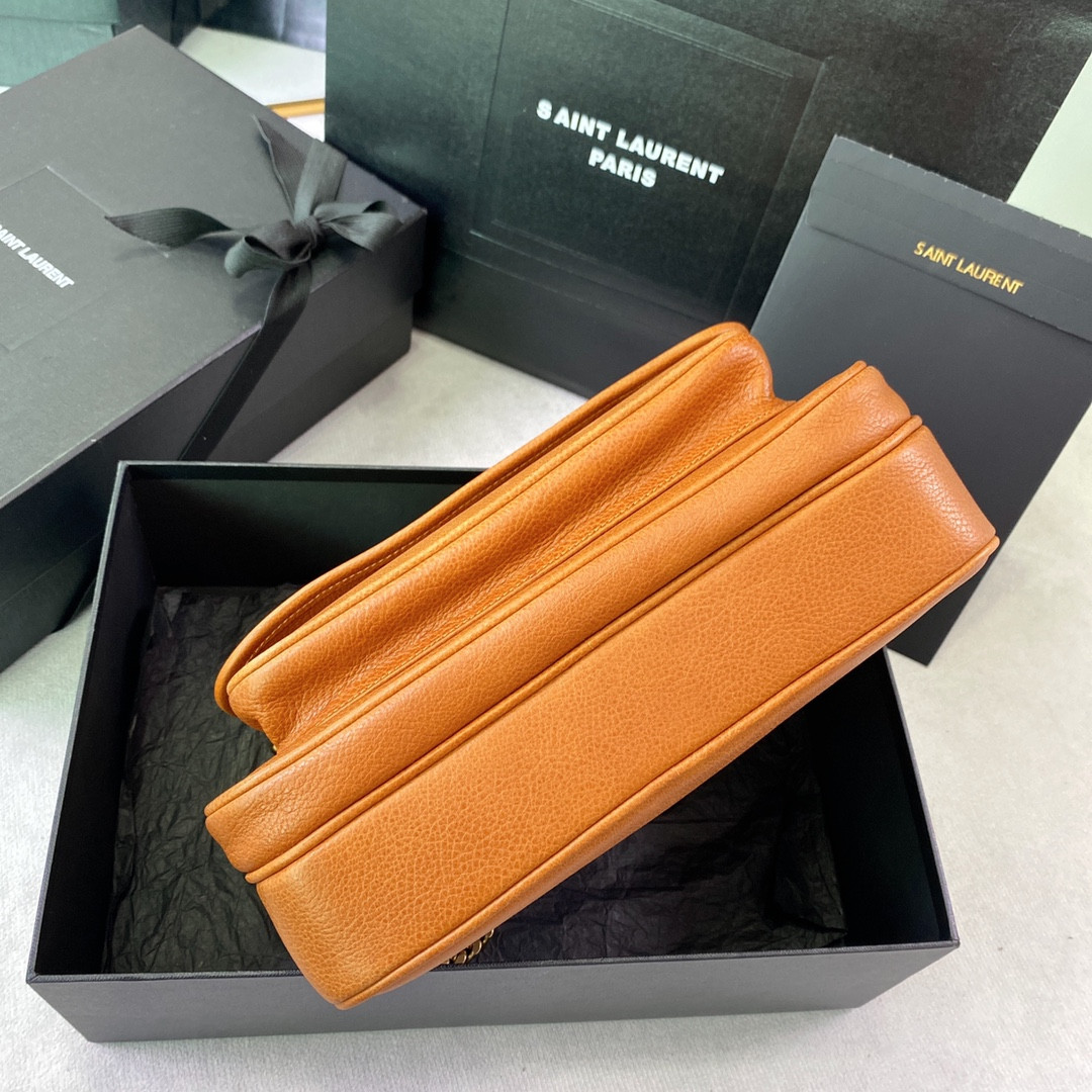 Y*L NIKI MEDIUM IN VINTAGE LEATHER ORANGE 11 X 7.8 X 3.3 INCHES