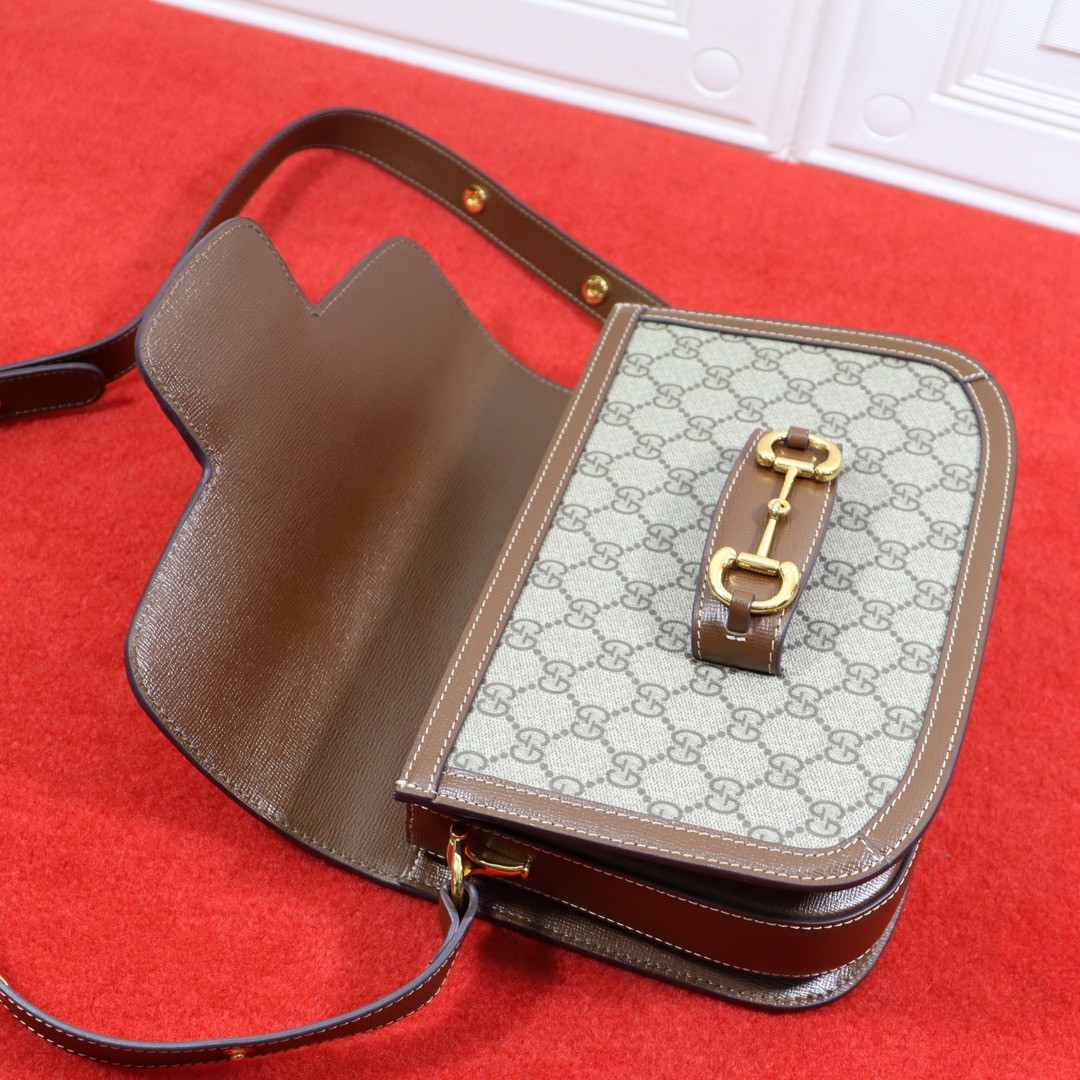 G*u*i HORSEBIT 1955 SHOULDER BAG 9.8"W x 7"H x 3.1"D