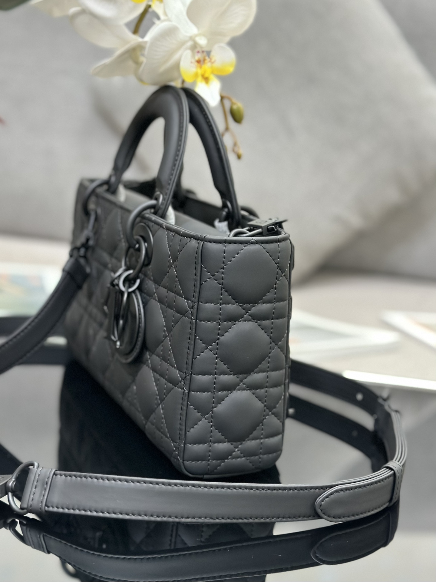 D*0r Lady D-Joy bag medium Gray 26 x 13.5 x 5 cm
