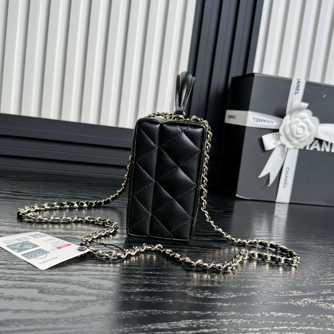 Ch*el Small Box Bag 12.5x18x6.5cm