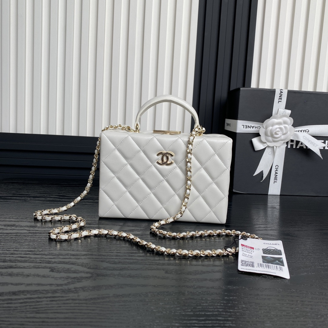 Ch*el Small Box Bag 12.5x18x6.5cm