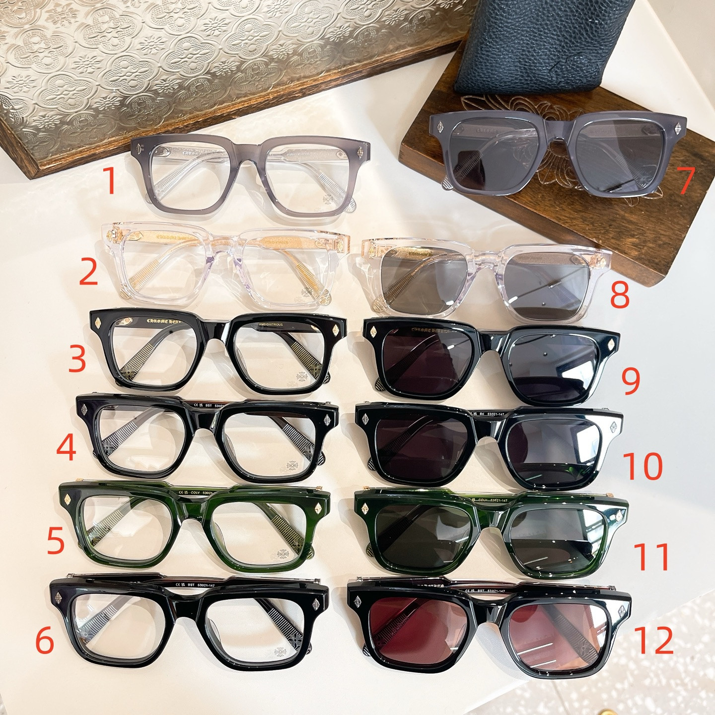Ch**me He**ts glasses ambidixtrous 52-19-150