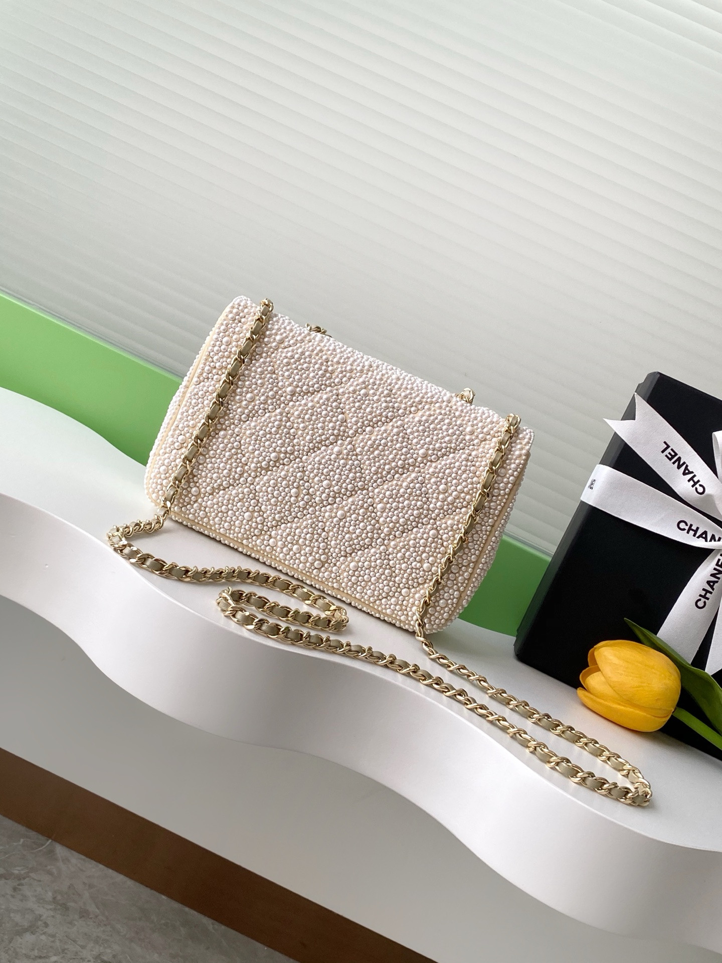 Ch*el CF Evening Bag  AS4297 13x21x8cm