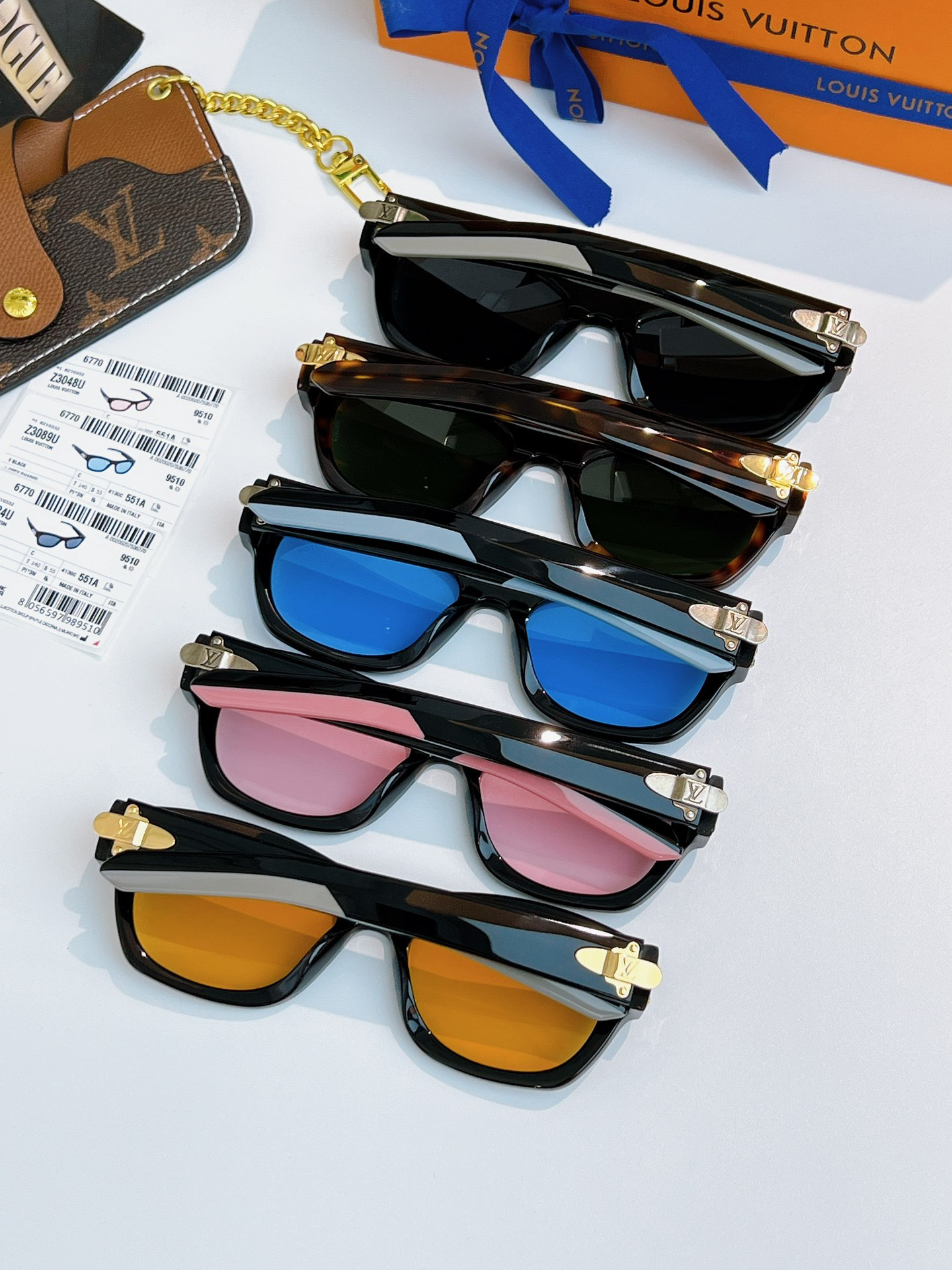 LV Frog Round Square Sunglasses Z3024U Z3048U Z3089U 55-20-140