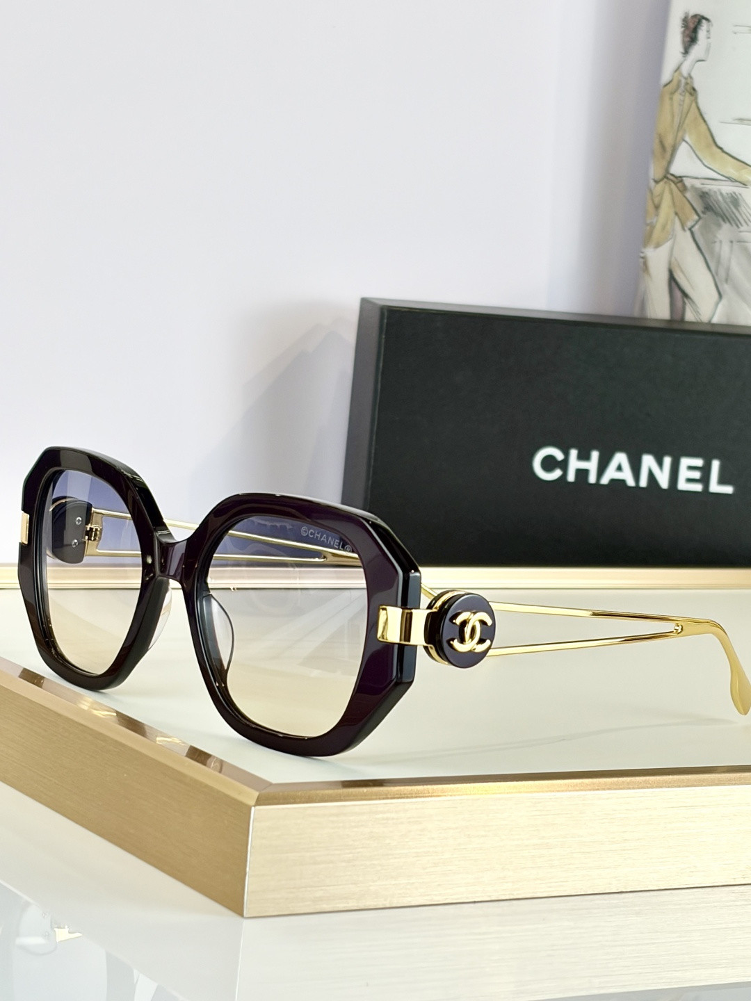 Ch*el glasses ch5513-h 55-20-135