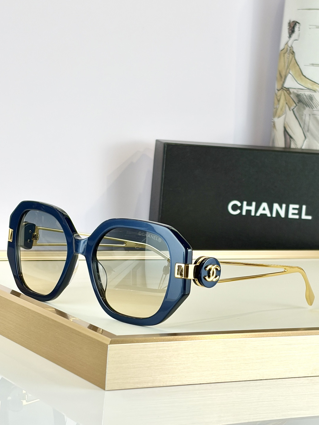 Ch*el glasses ch5513-h 55-20-135