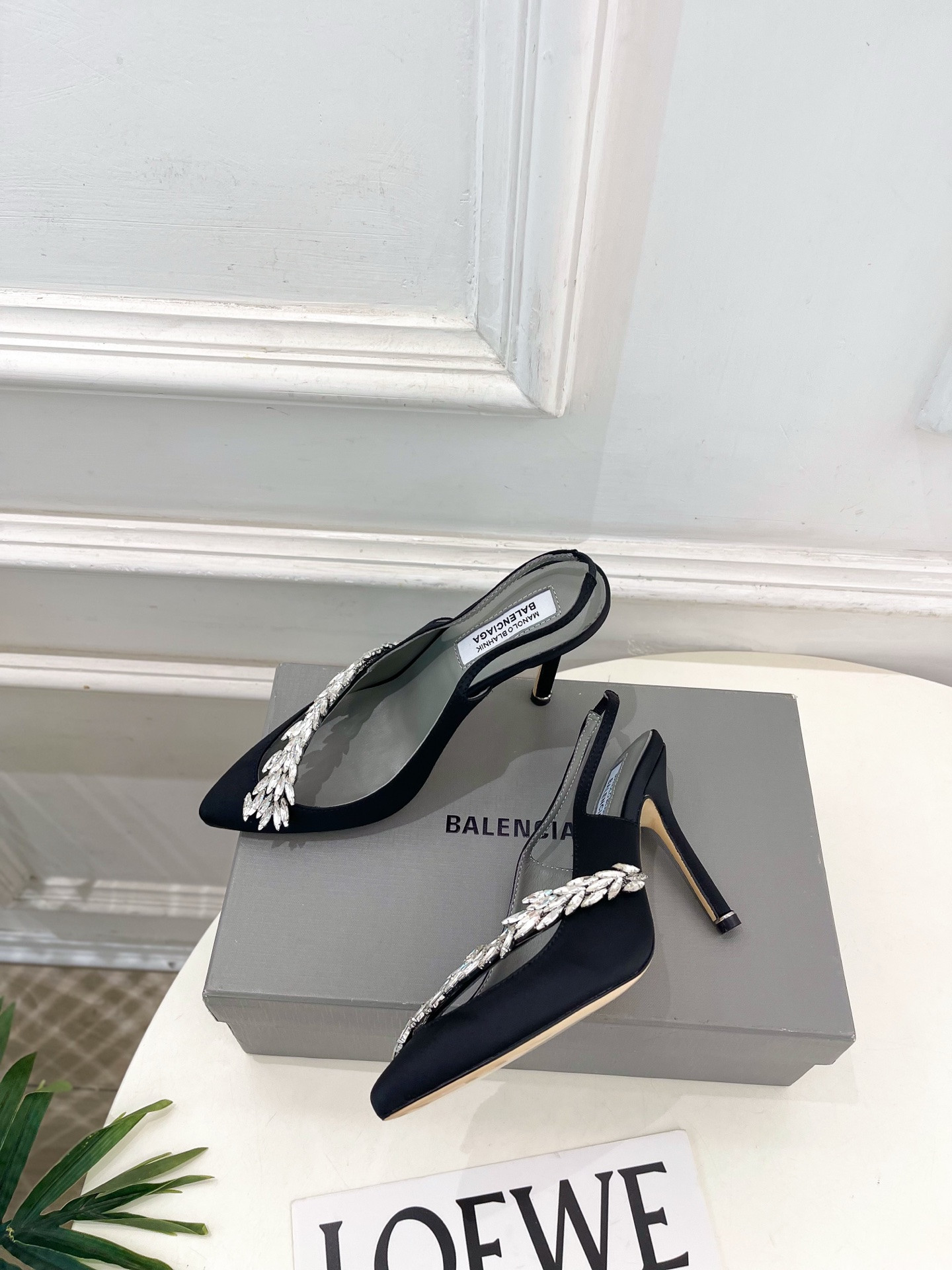ua ba*len*cia*ga x ma*n010 B1ah*ik slingbacks 10cm heel