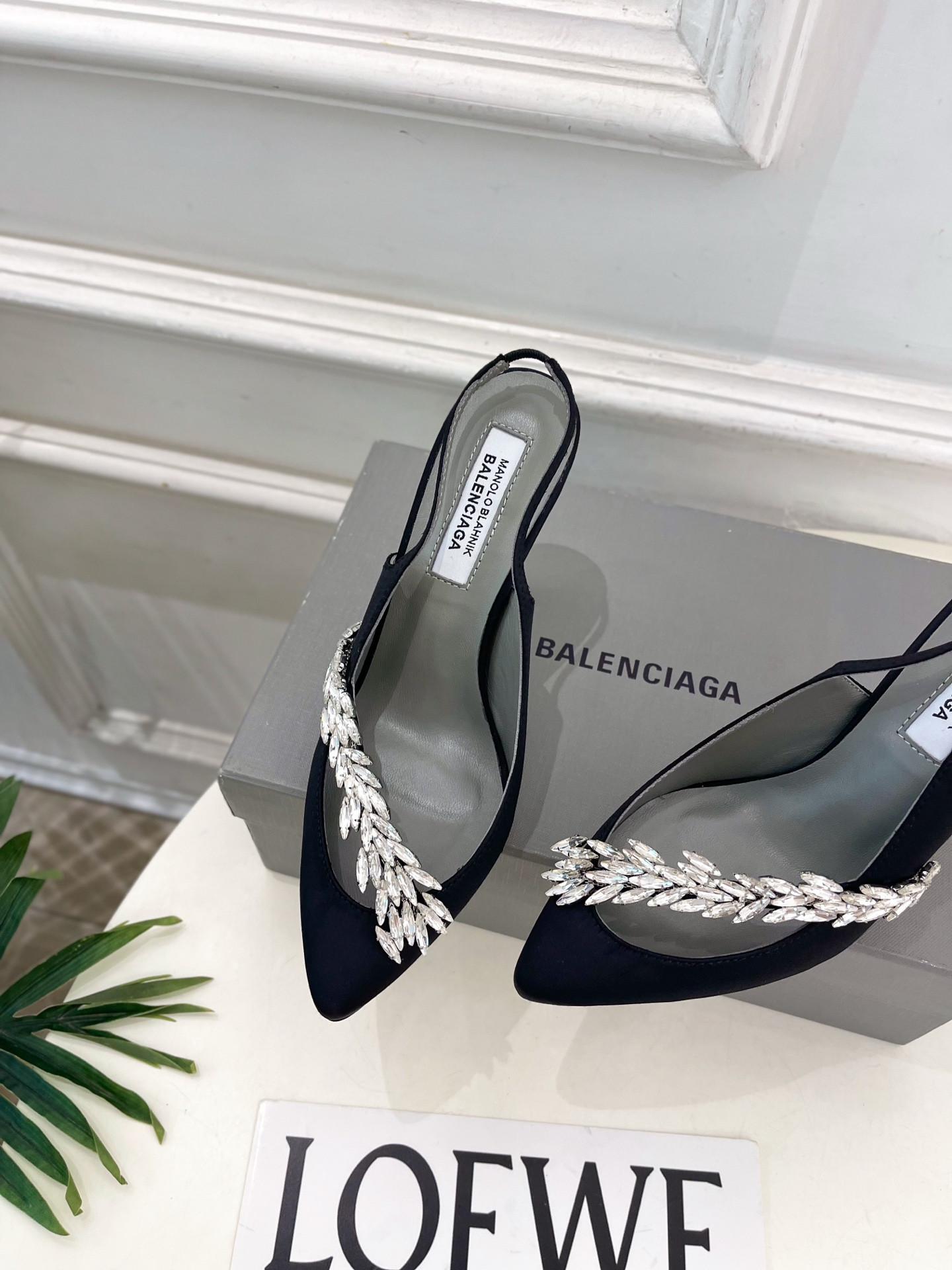 ua ba*len*cia*ga x ma*n010 B1ah*ik slingbacks 10cm heel