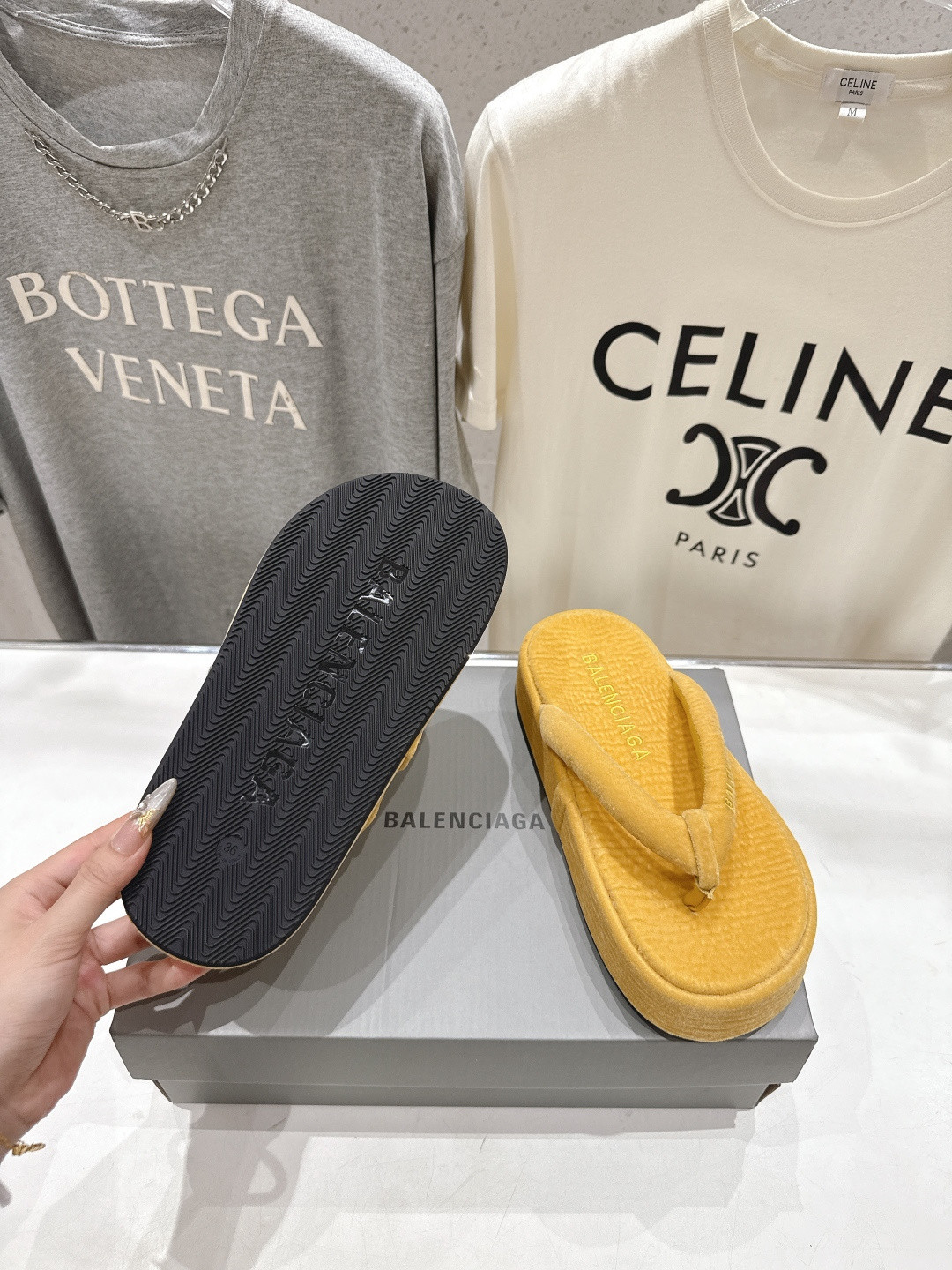 ua Ba*len*cia*ga jet lag thong slides